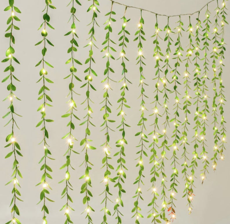 Vine Leaf Curtain Lights
