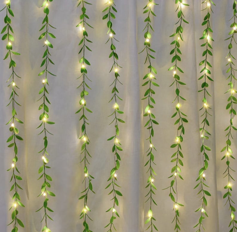 Vine Leaf Curtain Lights
