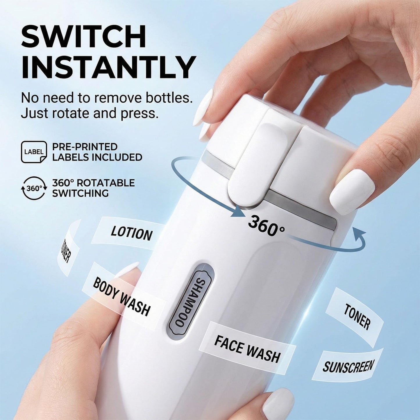 4 in 1 Travel Dispenser Bottle