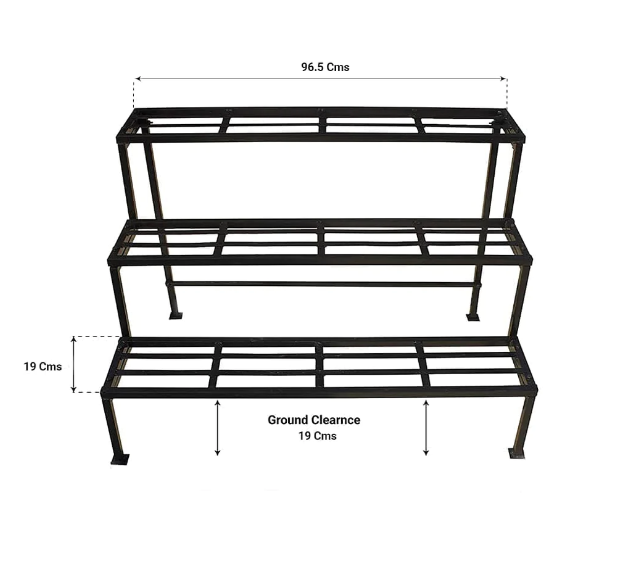 3 Step Plant Stand for Outddor Balcony Garden Use