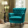 Wide Tufted Velvet Lounge Armchair