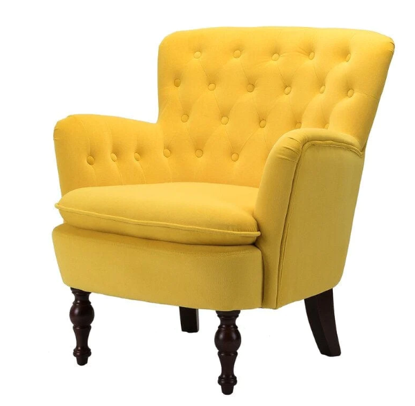 Wide Tufted Velvet Lounge Armchair