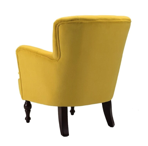 Wide Tufted Velvet Lounge Armchair