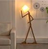 Decorative Swing Arm Wooden Floor Lamp