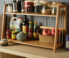 Kitchen 2-tier Wooden Rack for Spice Small Items