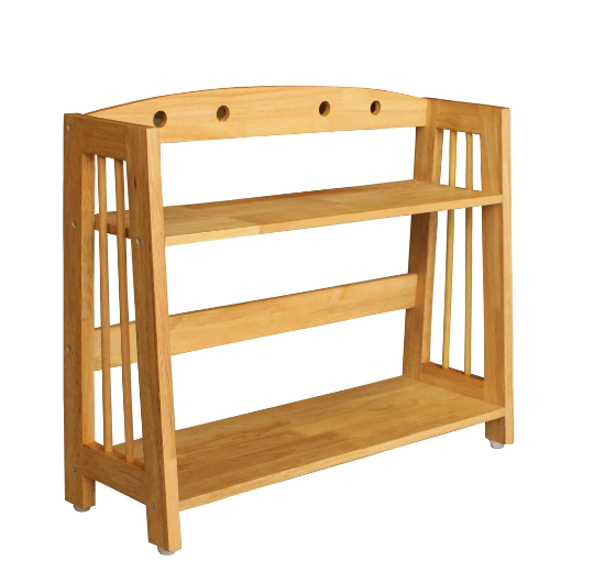 Kitchen 2-tier Wooden Rack for Spice Small Items