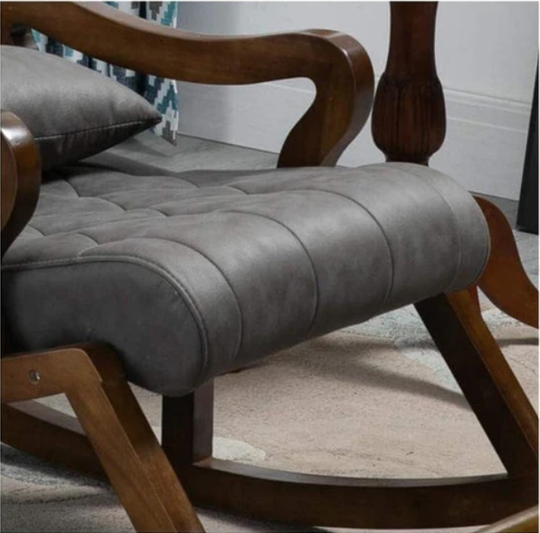 Rocking Chair with Footrest Stool