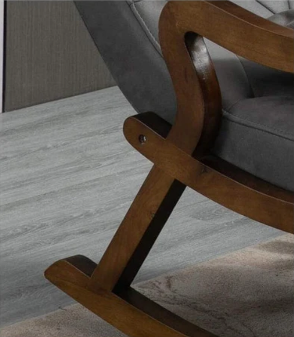 Rocking Chair with Footrest Stool