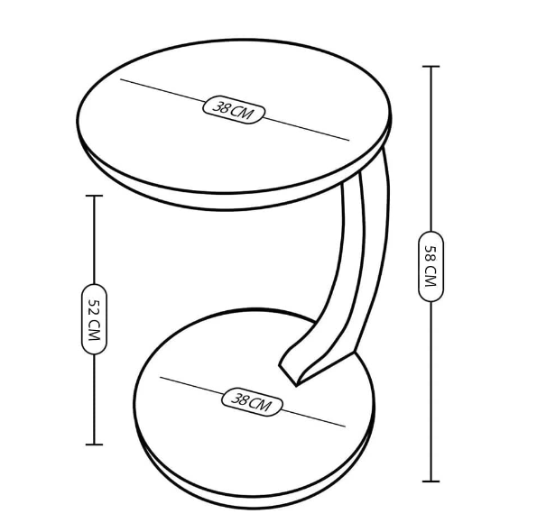 C-Shaped Side Table