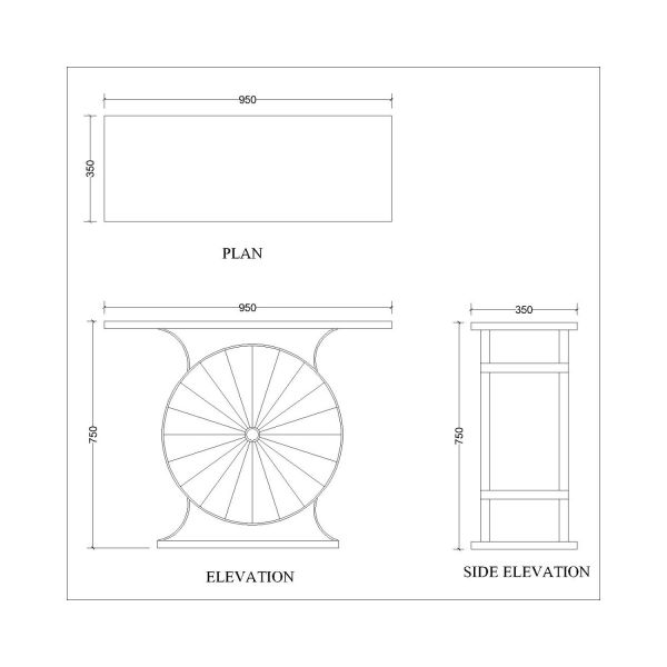 Solid Wood Console Table