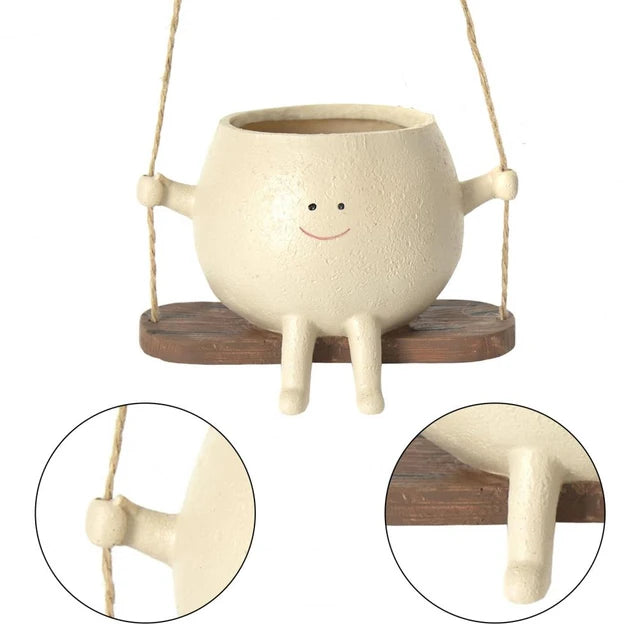 Swinging Happy Face Planter