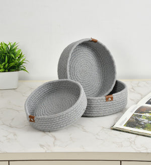 Round Jute Bowl- Set of 3