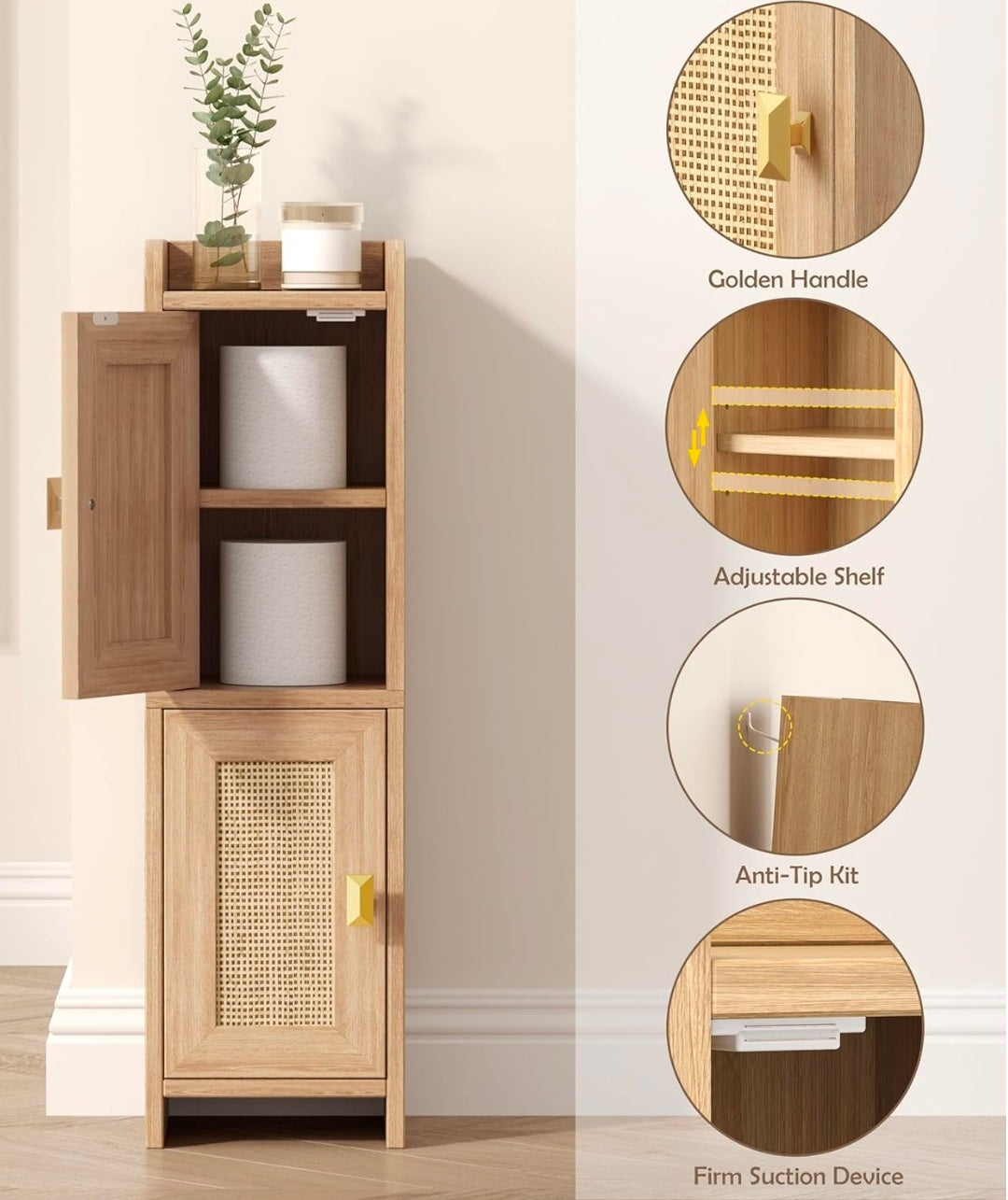 Rattan Tower Storage
