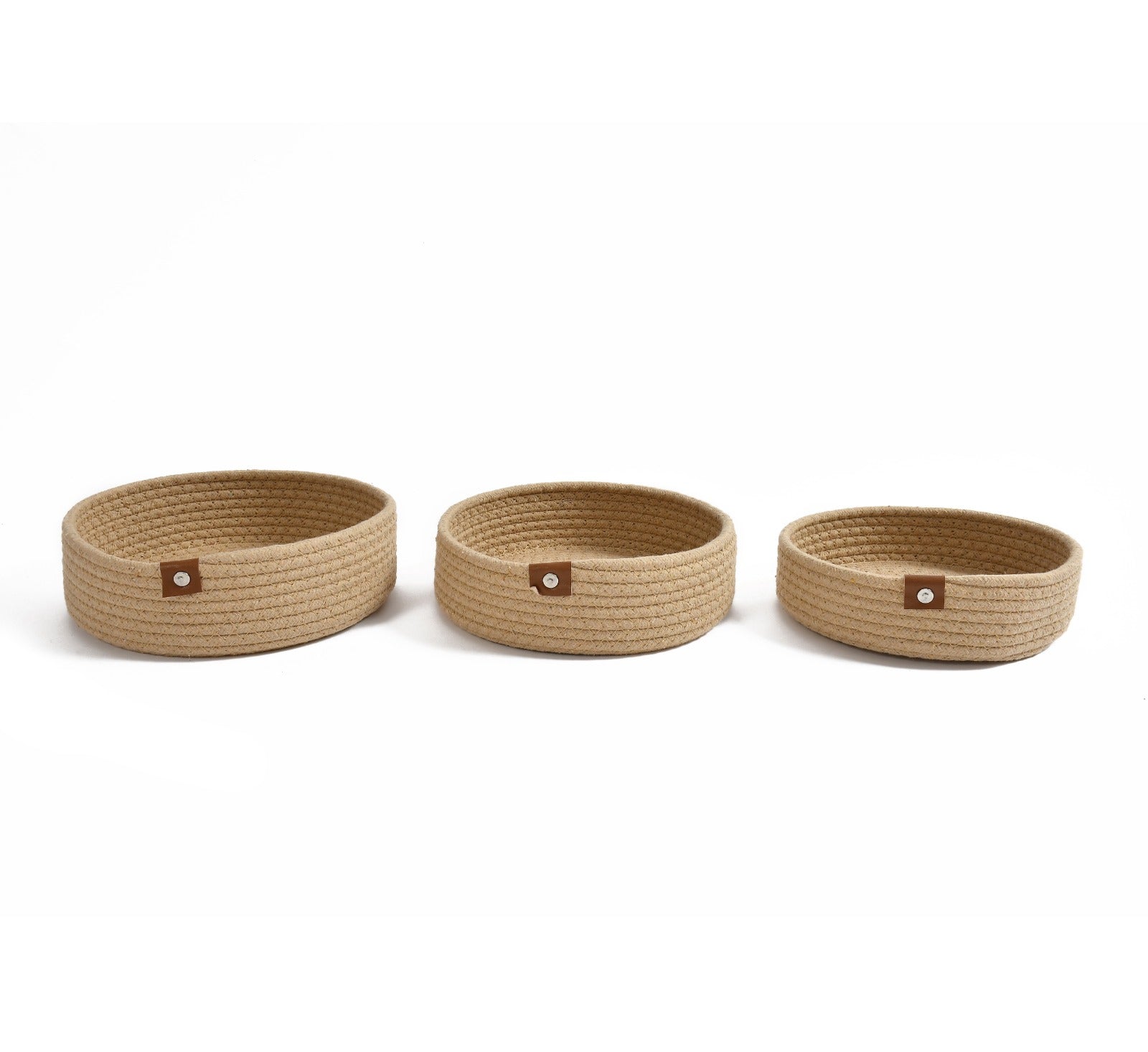 Round Jute Bowl- Set of 3