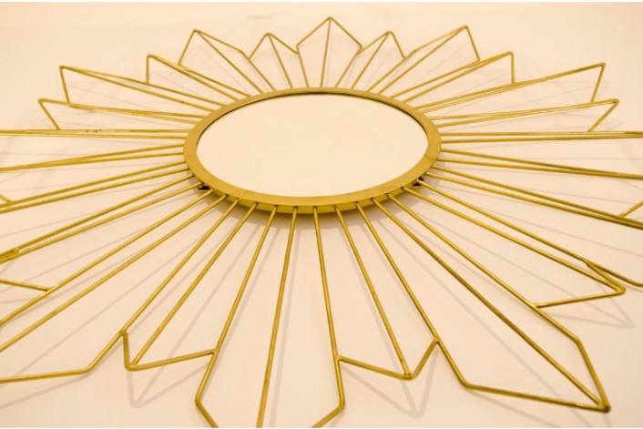 Decorative Metal Wall Mirror- Gold